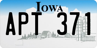 IA license plate APT371