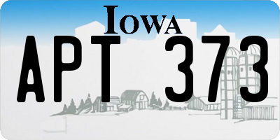 IA license plate APT373