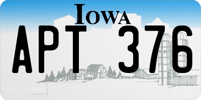 IA license plate APT376