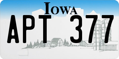 IA license plate APT377