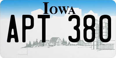 IA license plate APT380