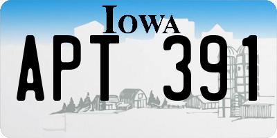 IA license plate APT391