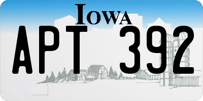 IA license plate APT392