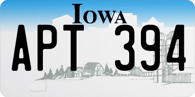 IA license plate APT394
