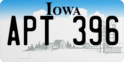 IA license plate APT396