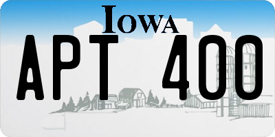 IA license plate APT400