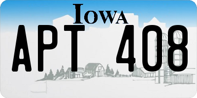 IA license plate APT408