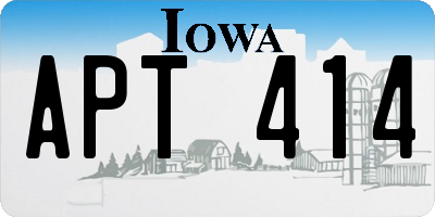 IA license plate APT414