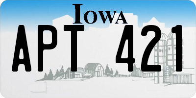 IA license plate APT421