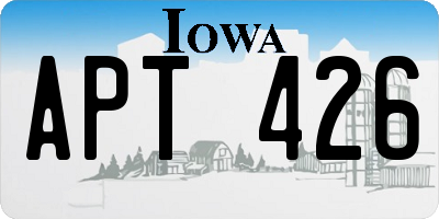 IA license plate APT426