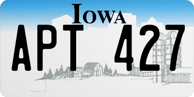 IA license plate APT427