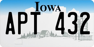 IA license plate APT432
