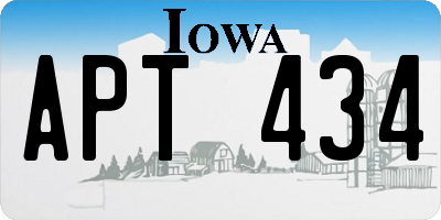 IA license plate APT434