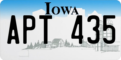 IA license plate APT435
