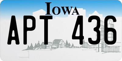 IA license plate APT436