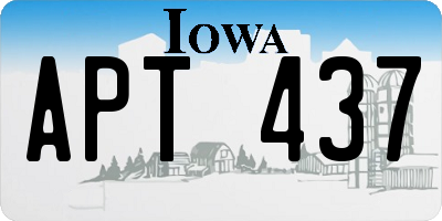 IA license plate APT437