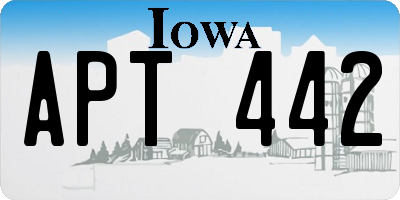 IA license plate APT442