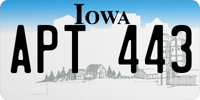 IA license plate APT443