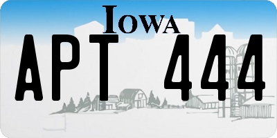 IA license plate APT444