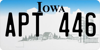 IA license plate APT446