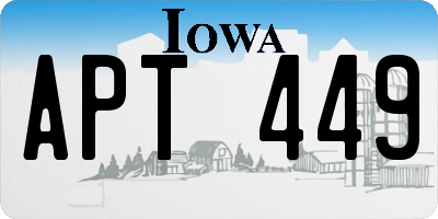 IA license plate APT449