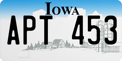 IA license plate APT453