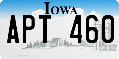 IA license plate APT460