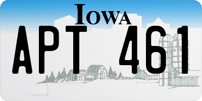 IA license plate APT461