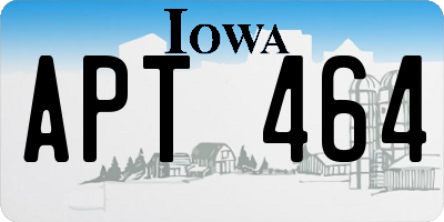 IA license plate APT464