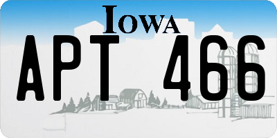 IA license plate APT466