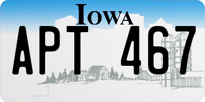 IA license plate APT467