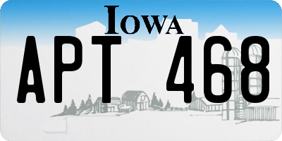 IA license plate APT468