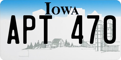 IA license plate APT470