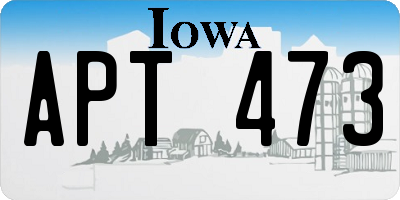 IA license plate APT473