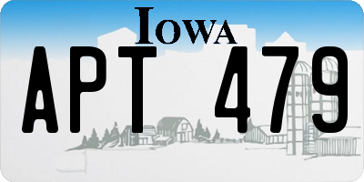 IA license plate APT479