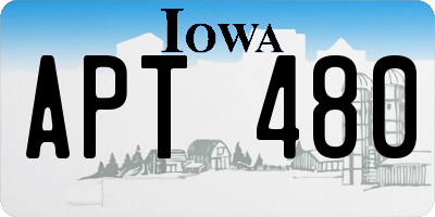 IA license plate APT480