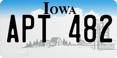 IA license plate APT482