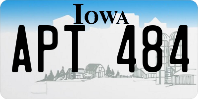 IA license plate APT484