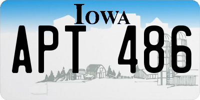 IA license plate APT486