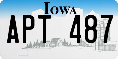 IA license plate APT487