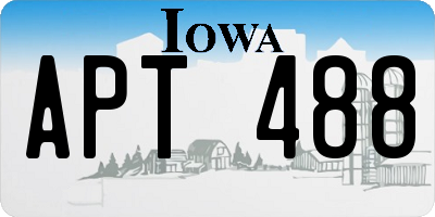 IA license plate APT488