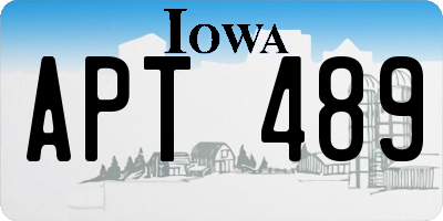 IA license plate APT489