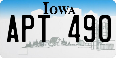 IA license plate APT490