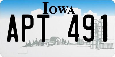 IA license plate APT491