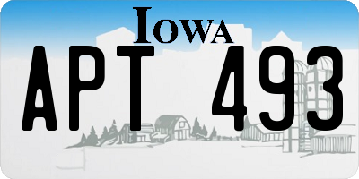 IA license plate APT493