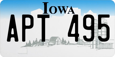 IA license plate APT495