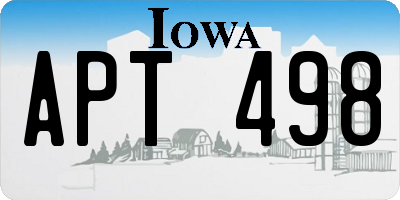 IA license plate APT498