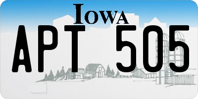 IA license plate APT505