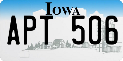 IA license plate APT506