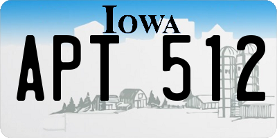 IA license plate APT512
